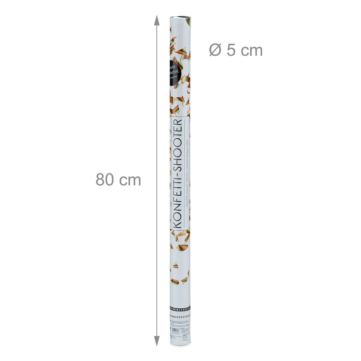 Confetti cannon 80 cm gold