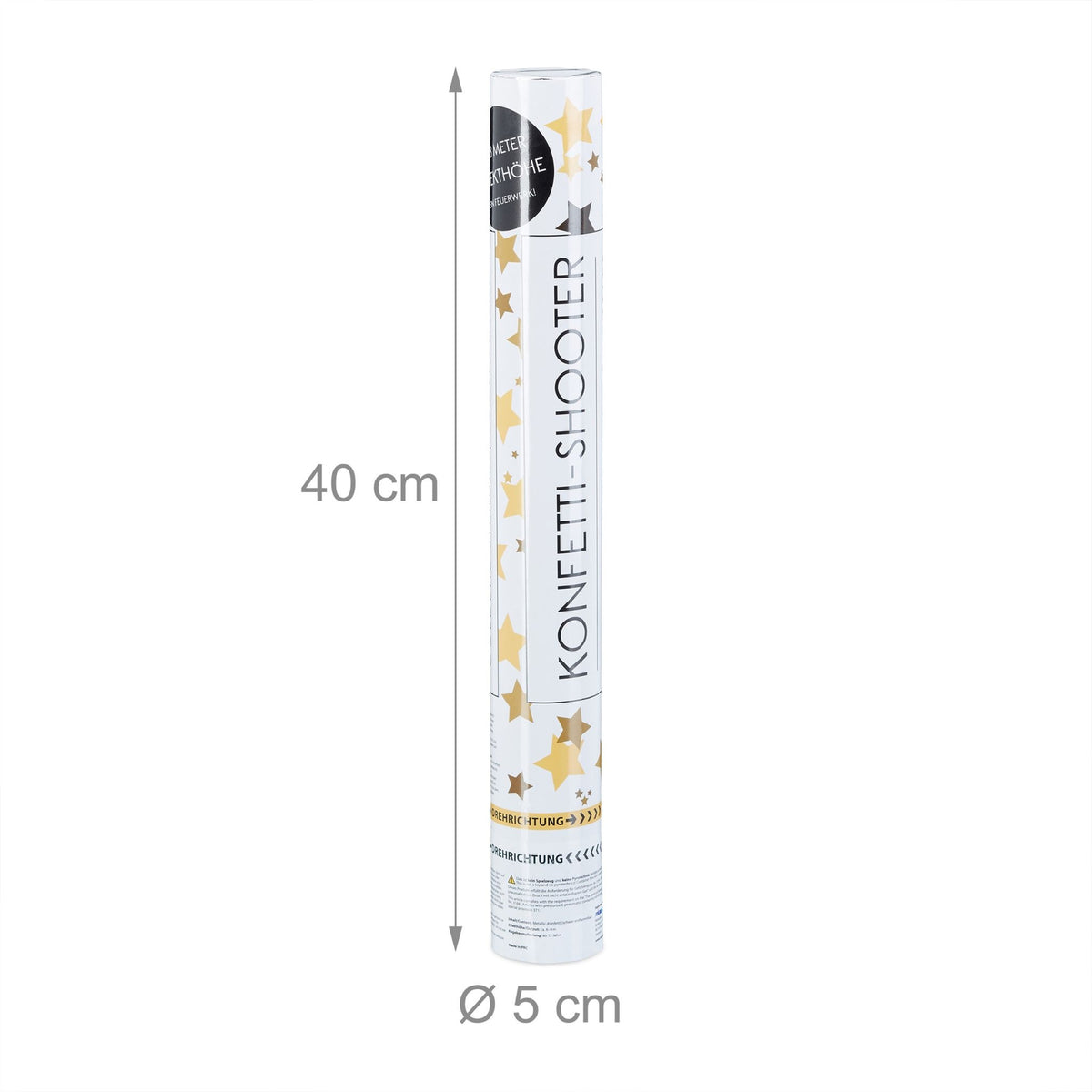 Confetti cannon gold stars