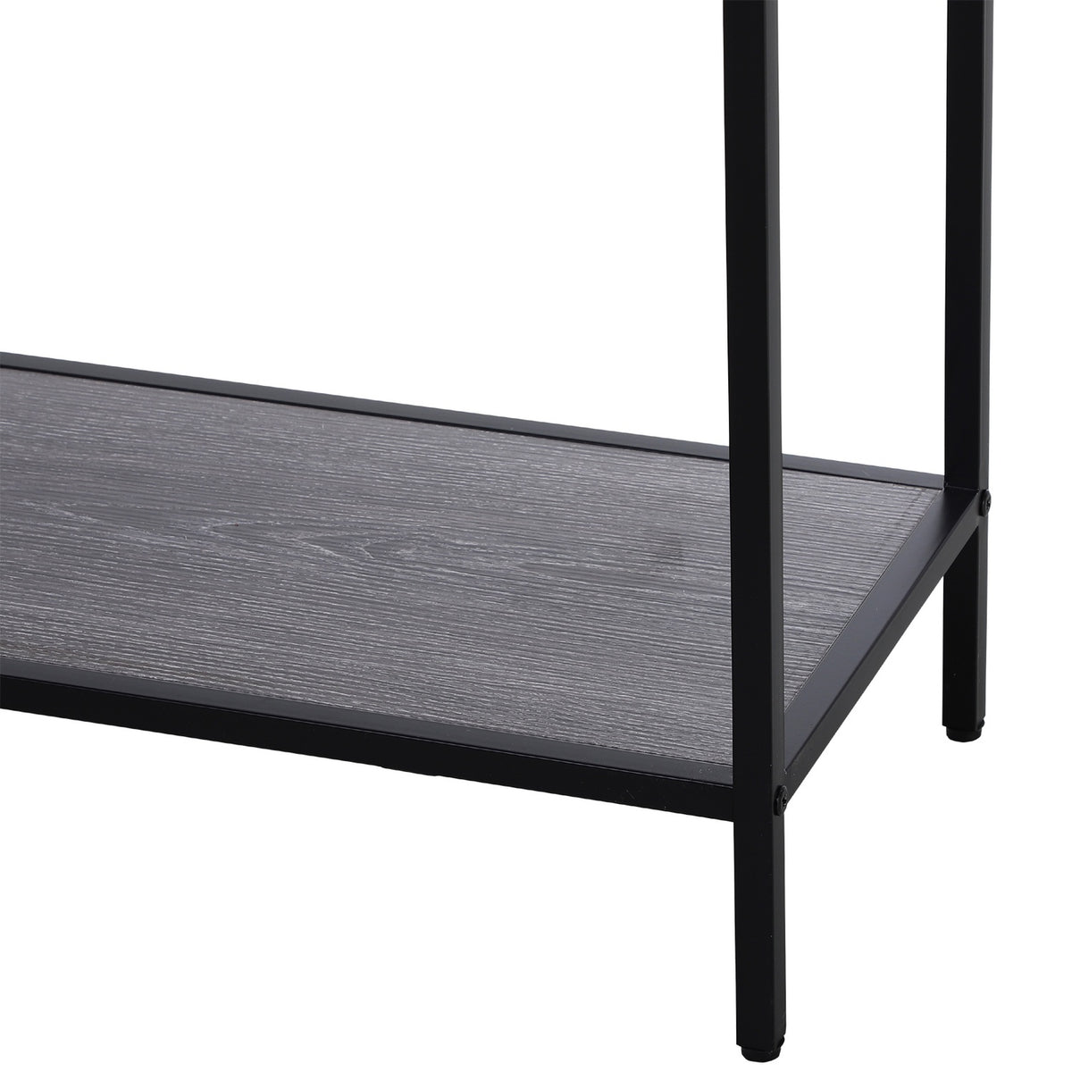 Console Table, Entrance Table, Side Table, 2 Drawers, Lower Shelf, Steel, Gray, 120 X 30 X 81.5 Cm