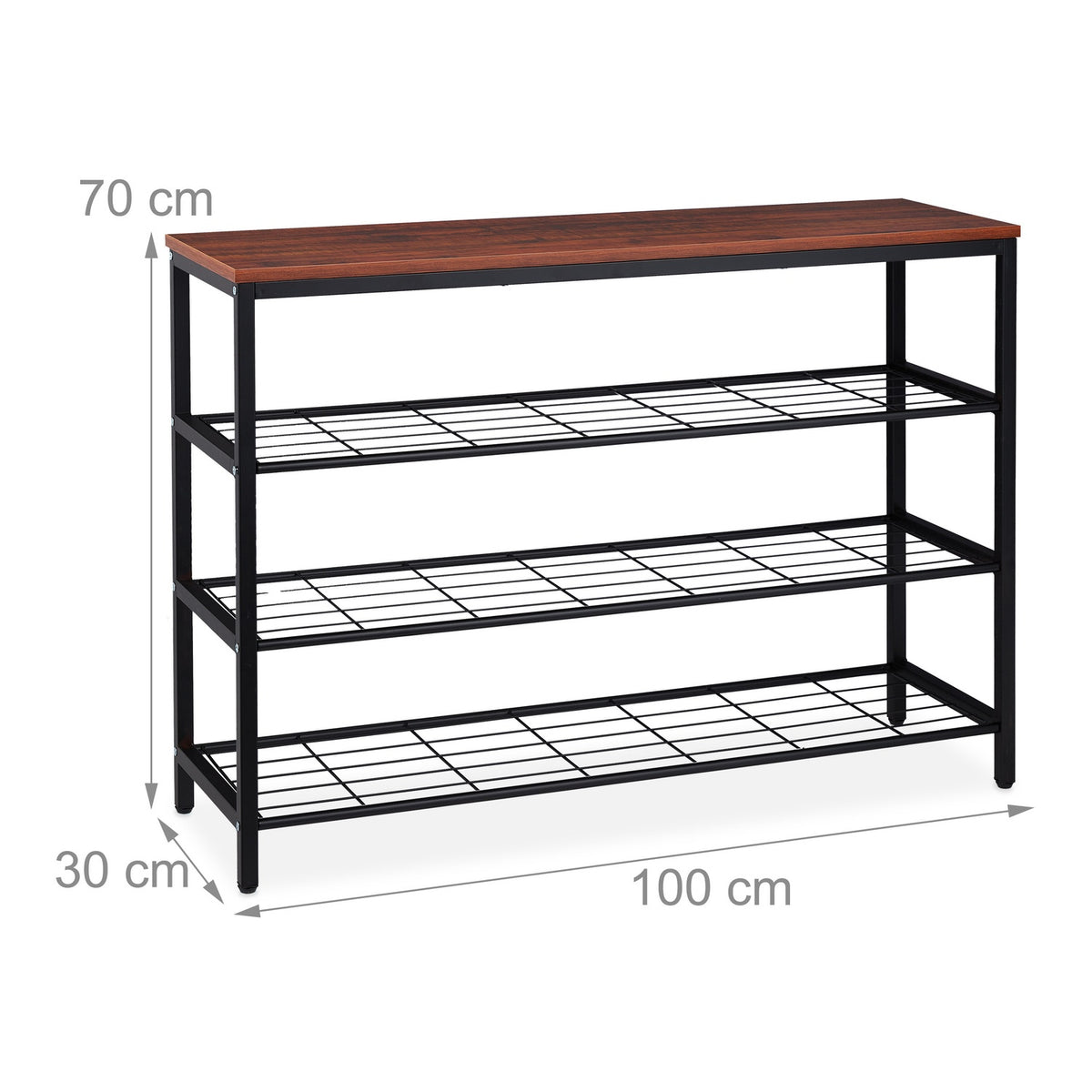 Console table with 3 extra shelves