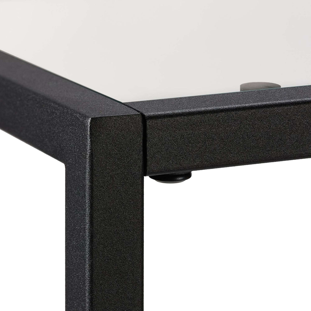 Console table with glass shelf