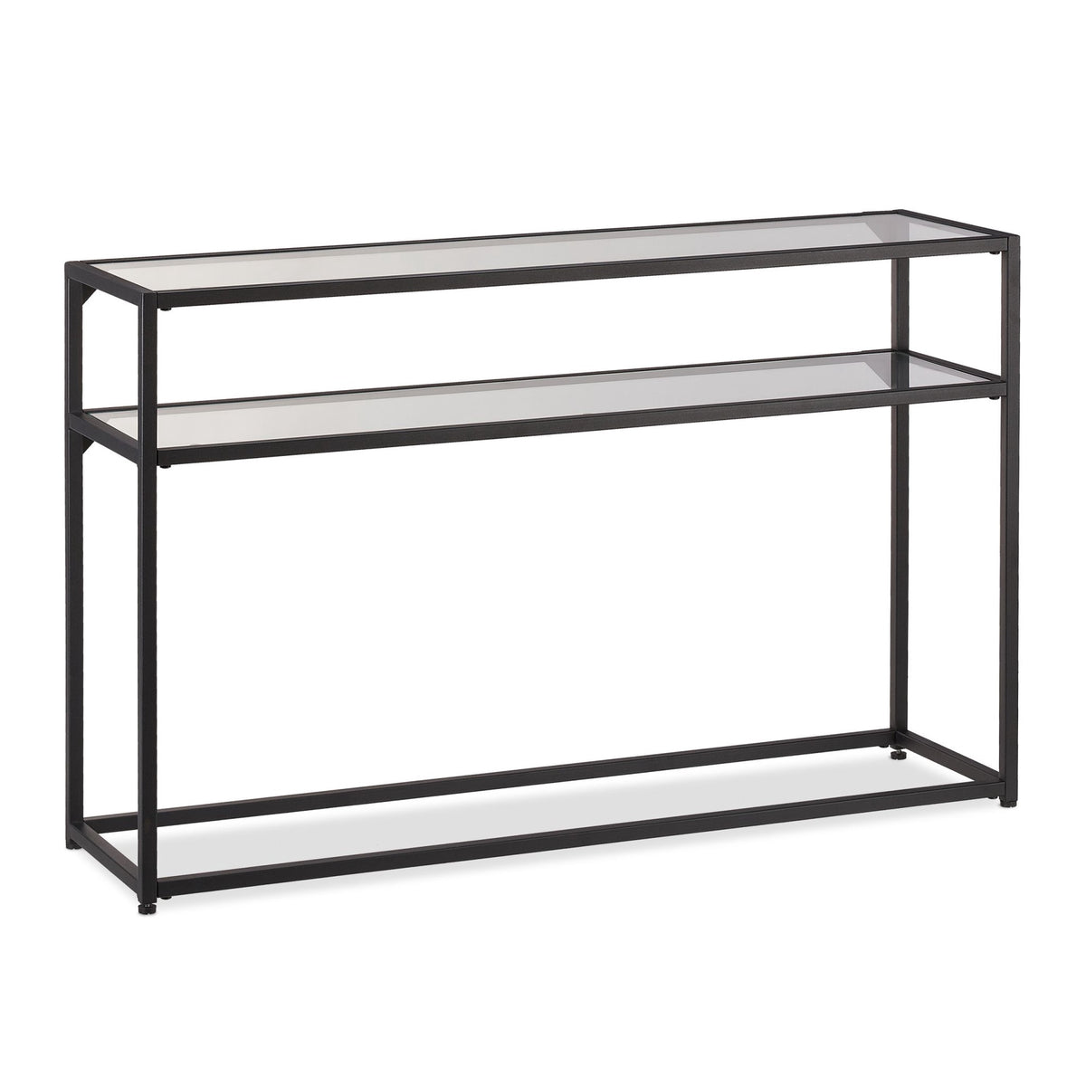 Console table with glass shelf