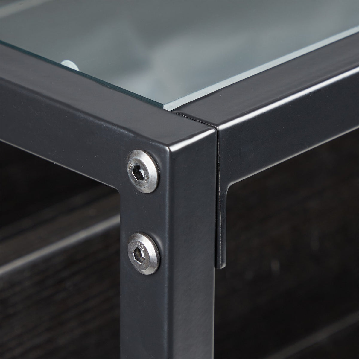 Console table with storage compartment