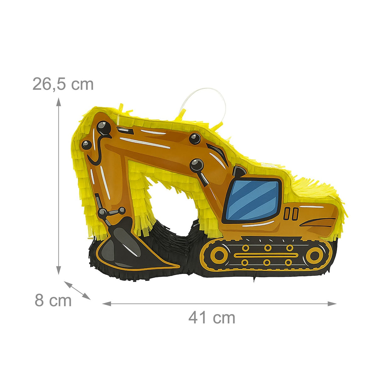 Construction Vehicle Piñata Set with Bat & Mask