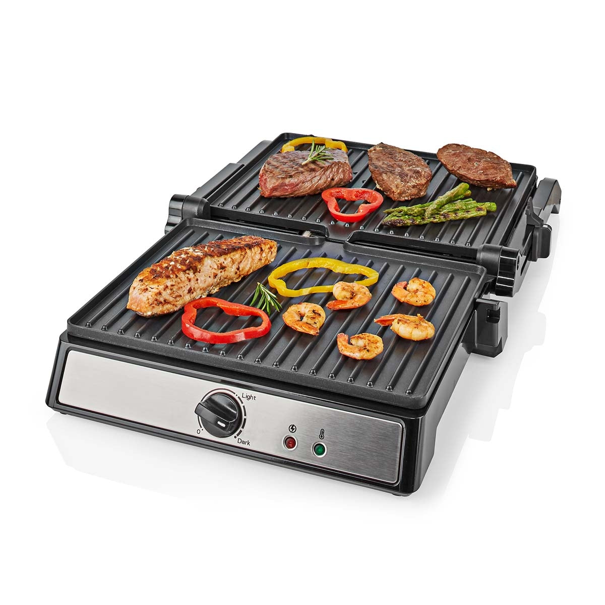 Contact Grill | 2000 W | 29 x 23 cm | Adjustable temperature control | Plastic / Stainless steel