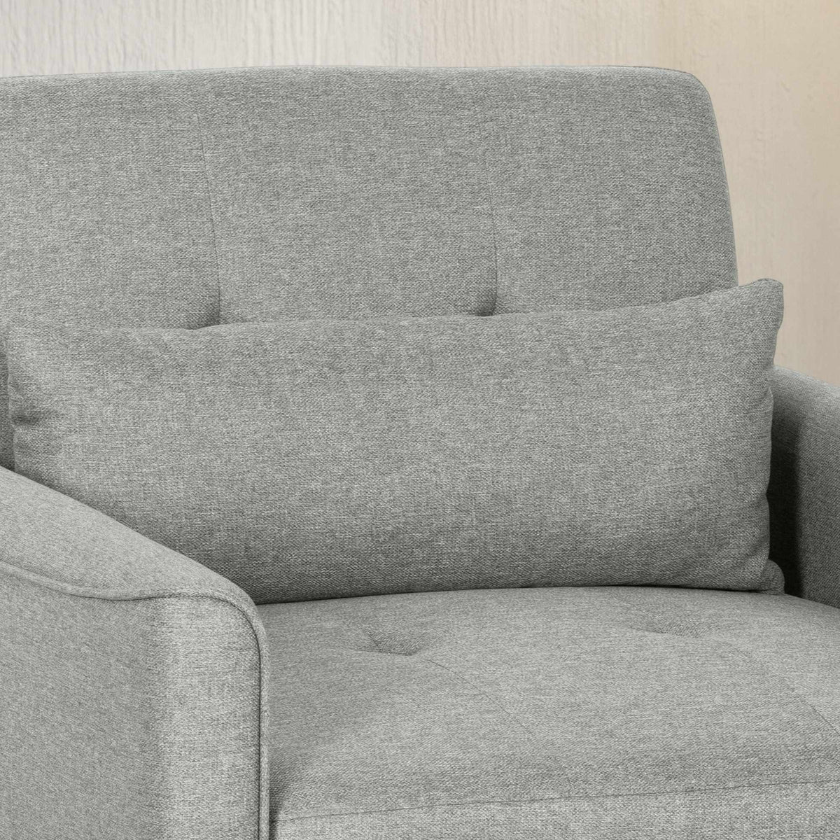 Convertible 3-in-1 Sofa Chair Bed, Adjustable Backrest, Gray