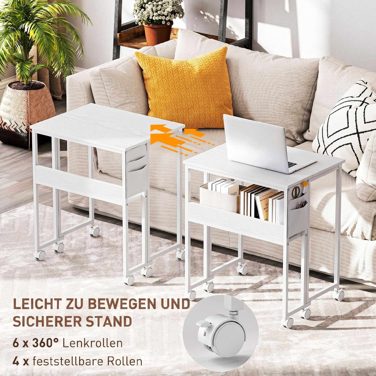 Convertible Folding Desk with Open Shelf, White