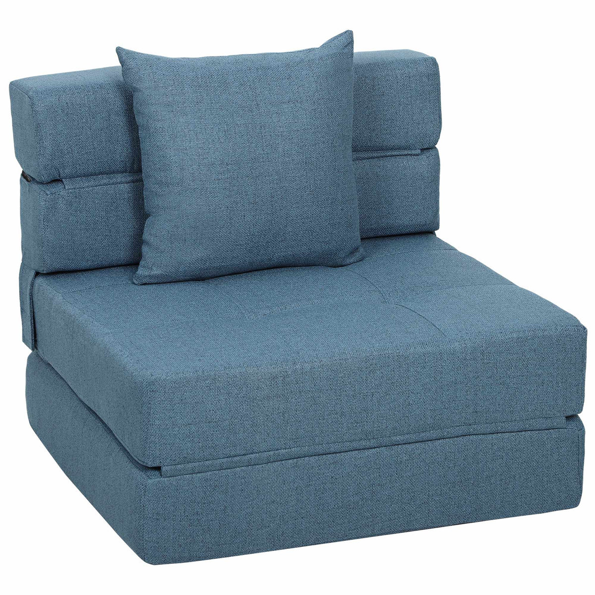 Convertible Sleeper Chair, Removable Cover, Dark Blue, 70x70x61 cm