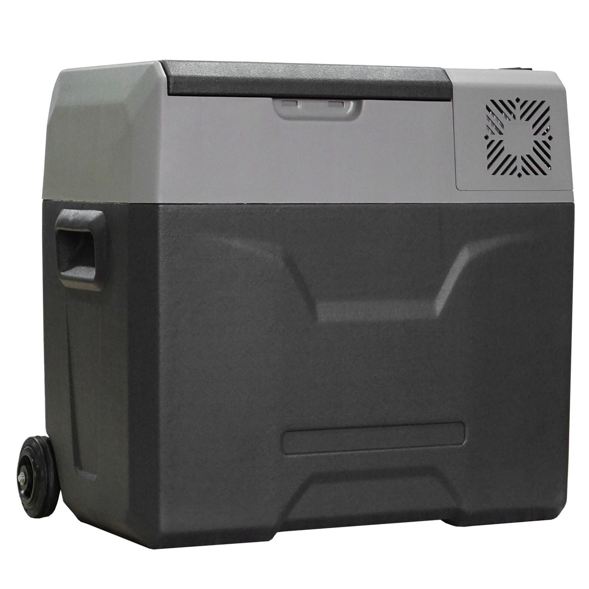 Cool Box Car 50L Electric Car Refrigerator With Compressor For Camping Travel 12/24V Dc And 110-240V Ac Gray