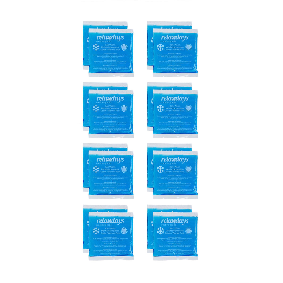 Cooling lamps rectangular set of 16 blue