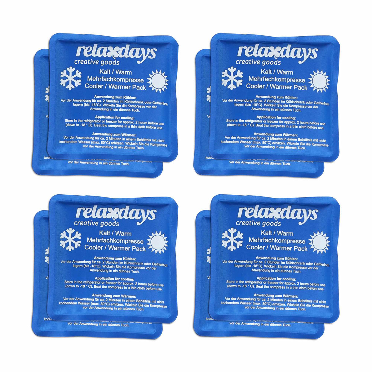 Cooling lamps square set of 8 blue