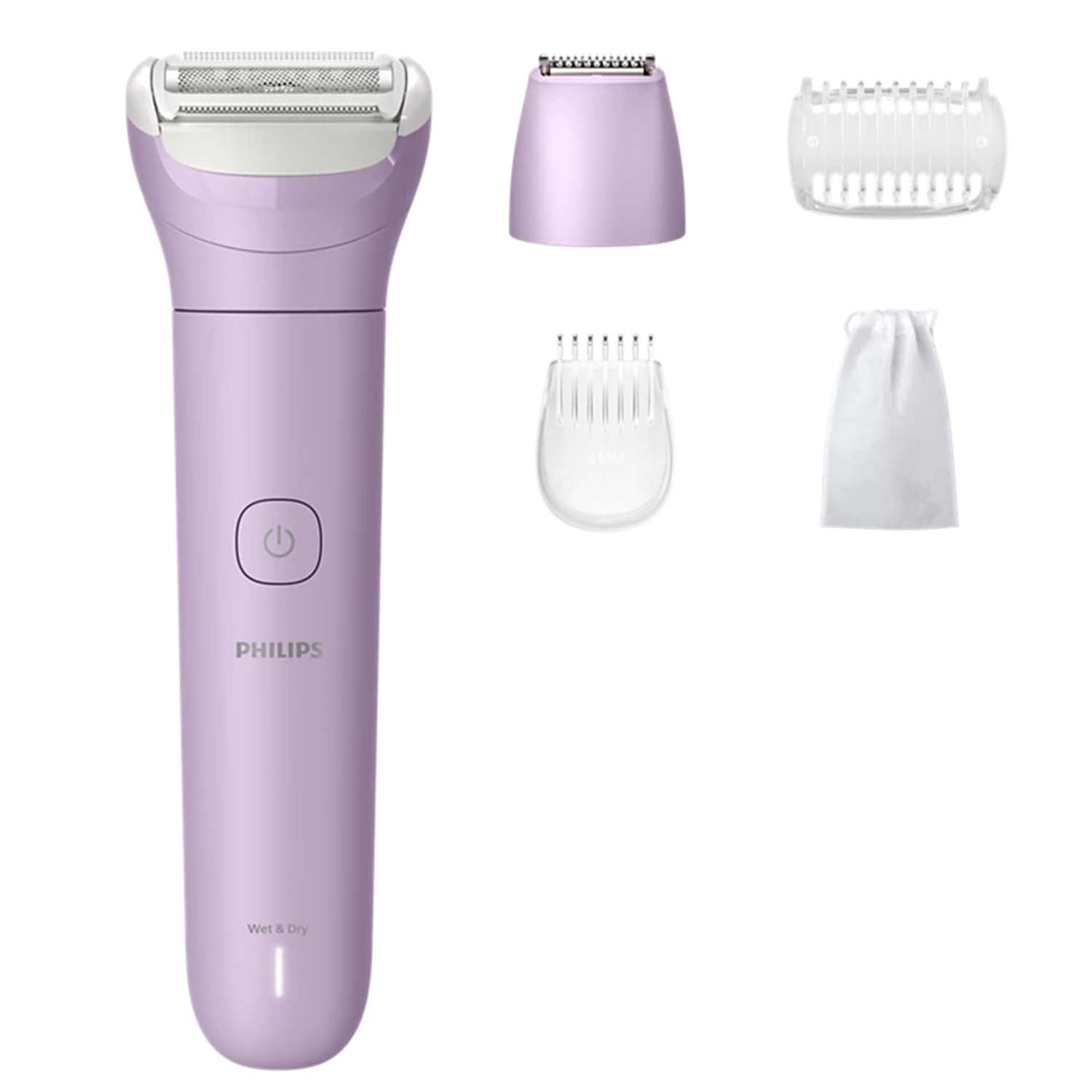 Cordless Lady Shaver, Wet & Dry, 4 Attachments