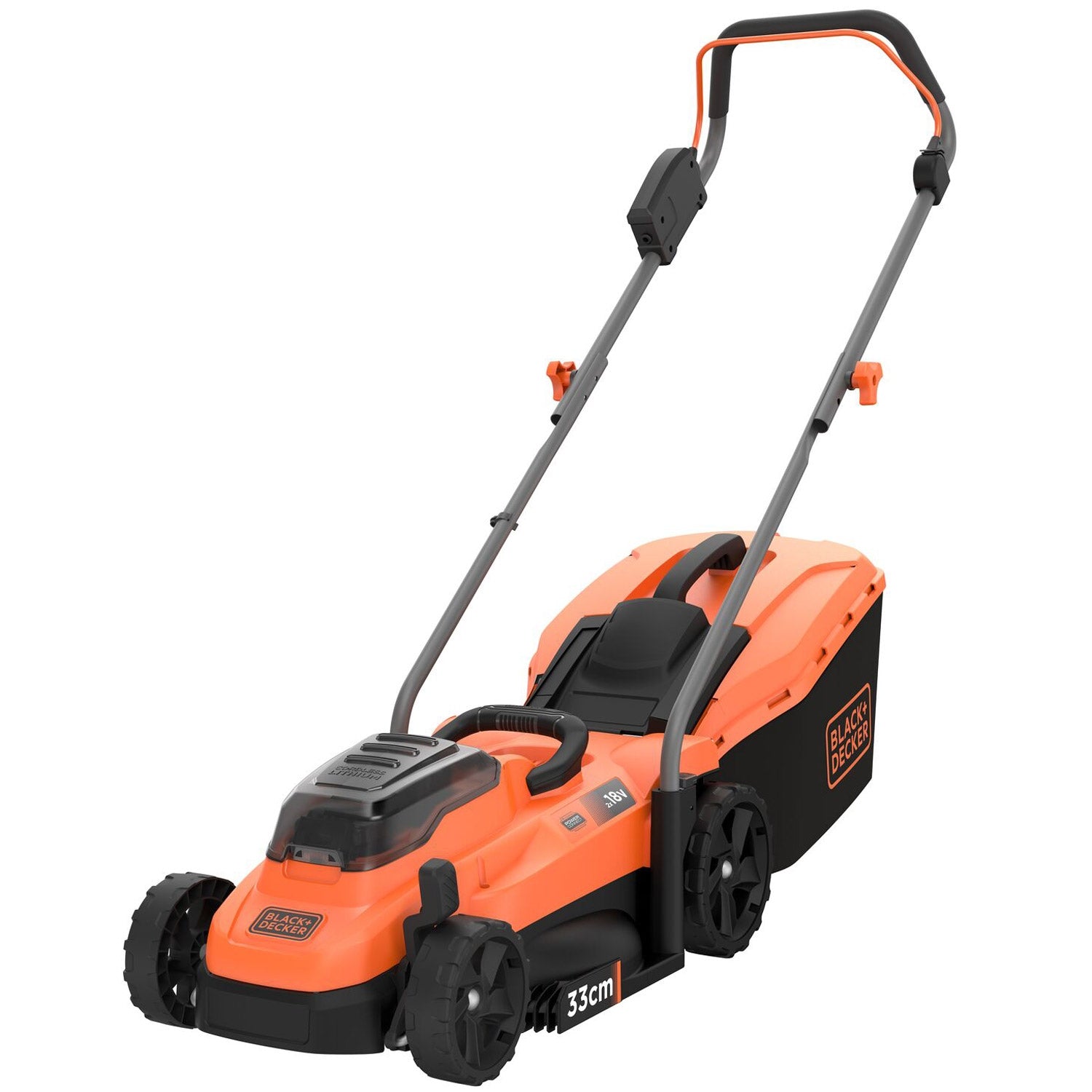 Cordless Lawn Mower 33cm, 2x18V 2.5Ah Batteries Included