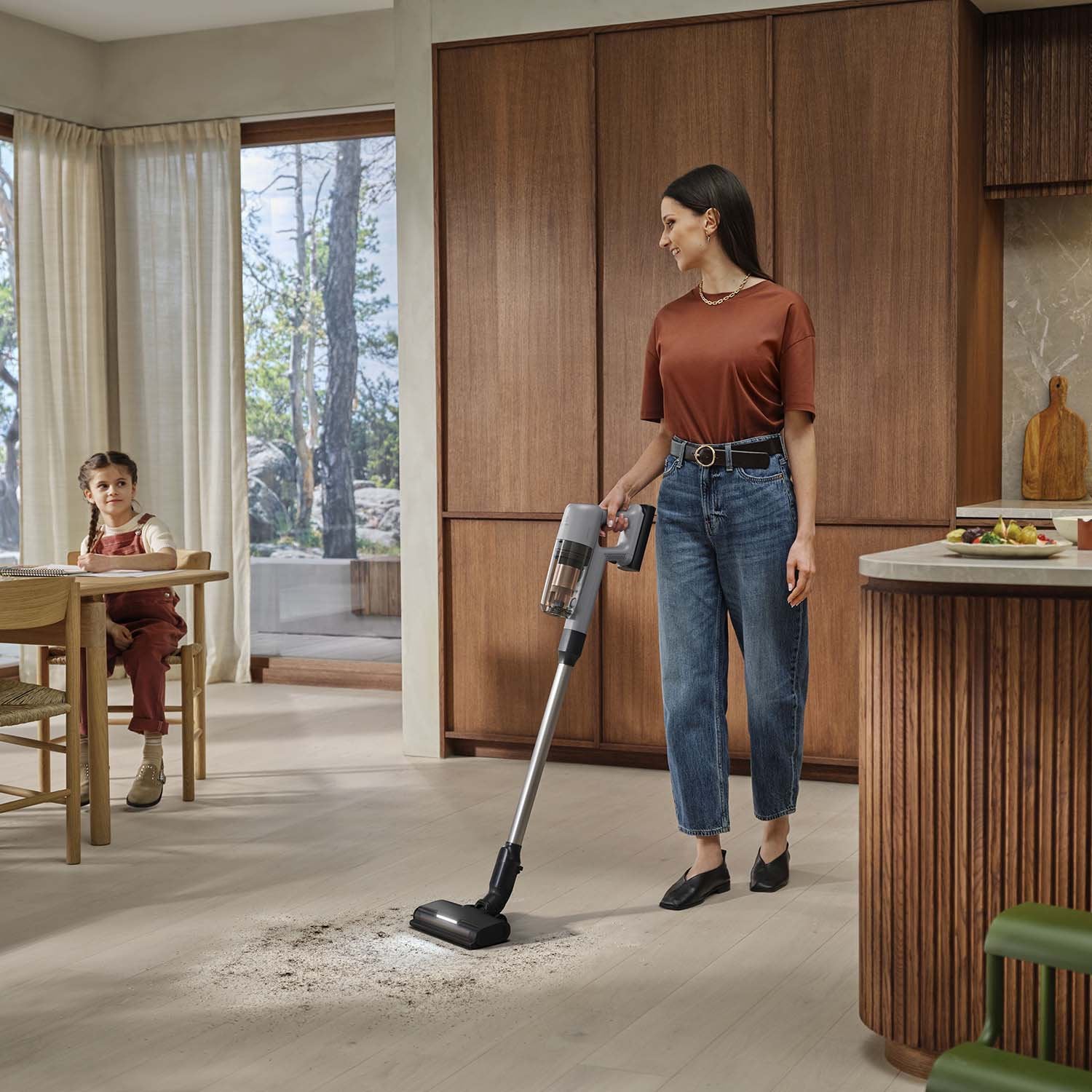 Cordless Stick Vacuum 21.6V, 2-in-1, HEPA, Pet Hair