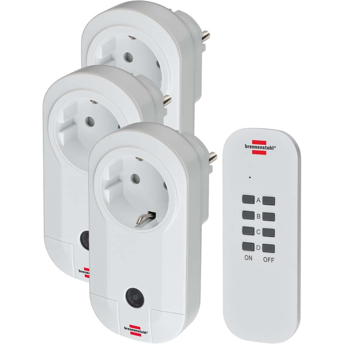 Cordless connector set Indoor 3 x F (CEE 7/3) White