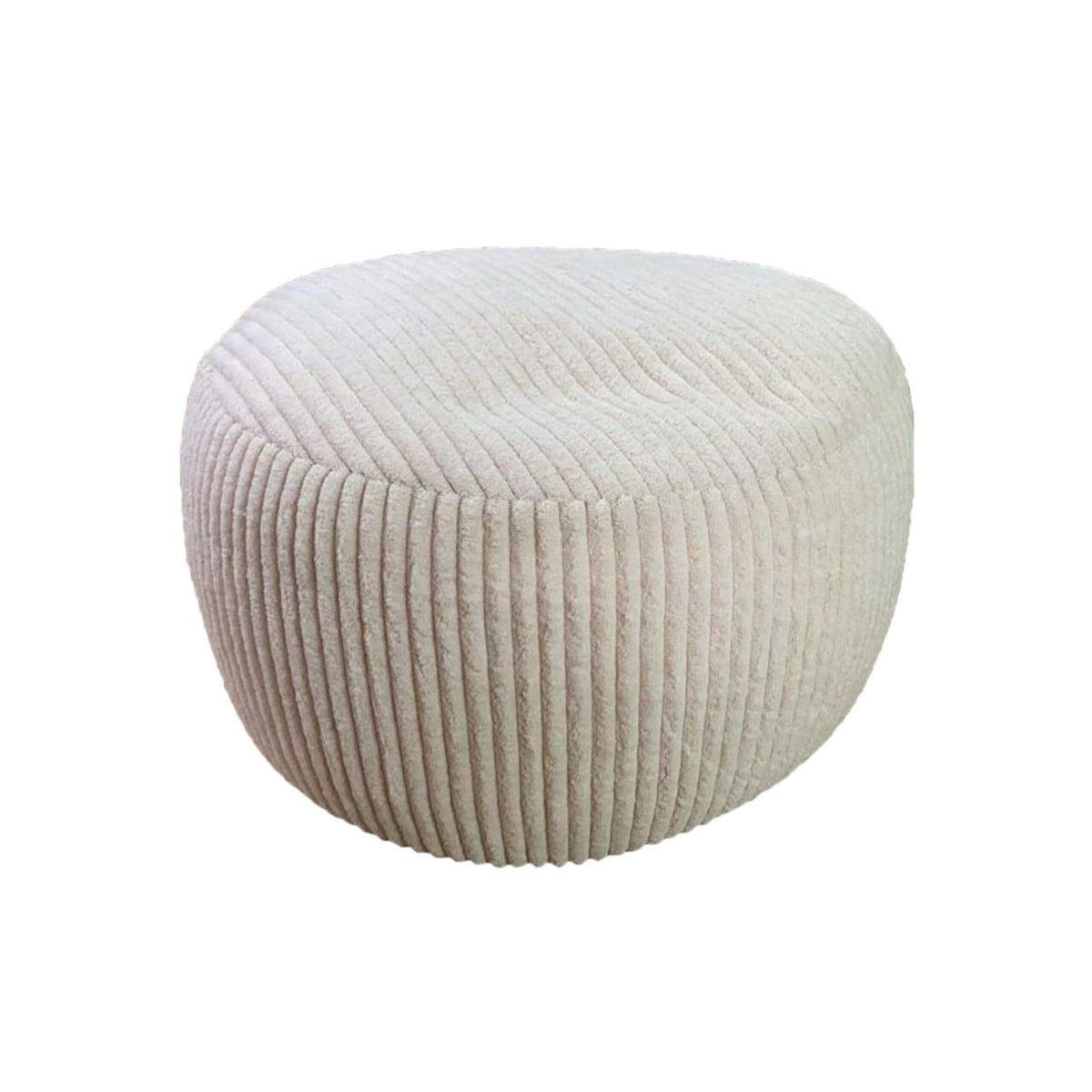 Corduroy Pouf – Round Floor Cushion, Boho Style