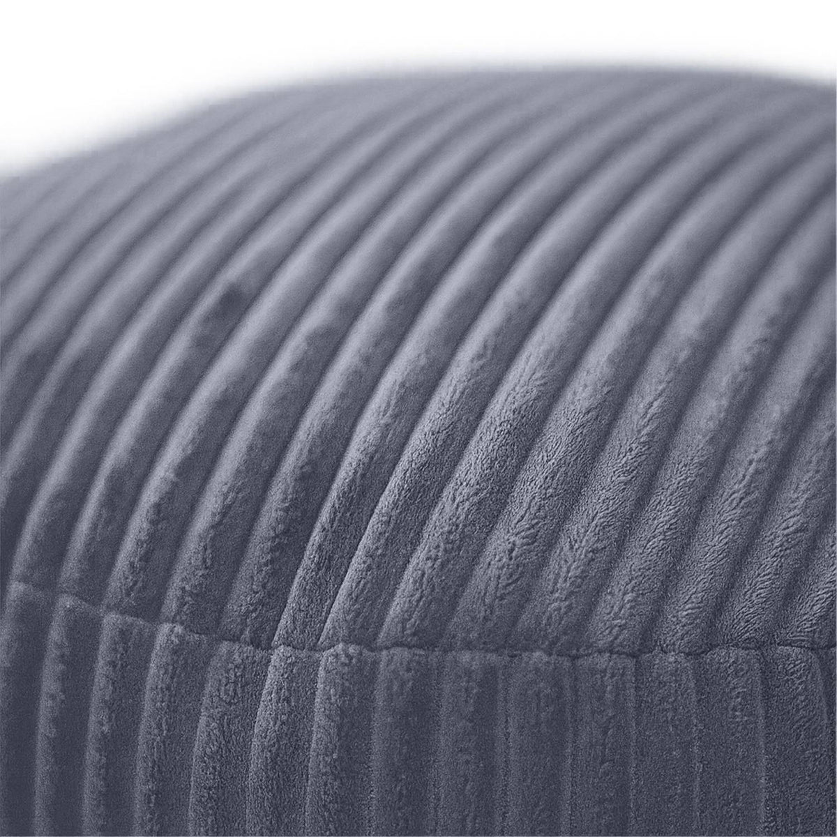 Corduroy Pouf – Round Floor Cushion, Soft Cover
