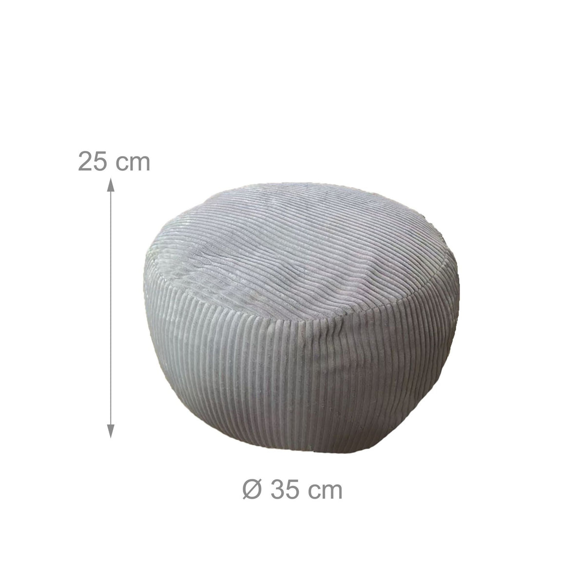 Corduroy Pouf – Round Floor Cushion, Soft & Versatile