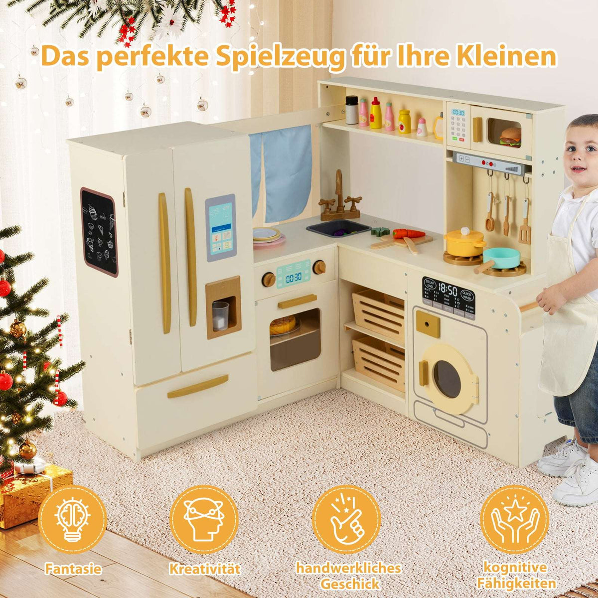 Corner Play Kitchen with Light & Sound, 22 Accessories