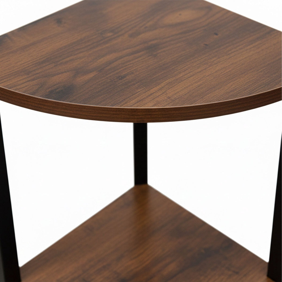 Corner Shelf, 5-Tier, Metal Frame, Wood-Effect