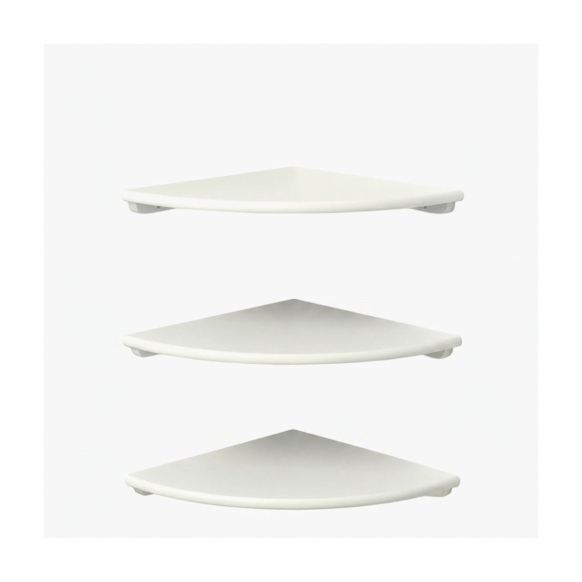 Corner Wall Shelf, Walnut, Wall-Mounted Semi-Circle