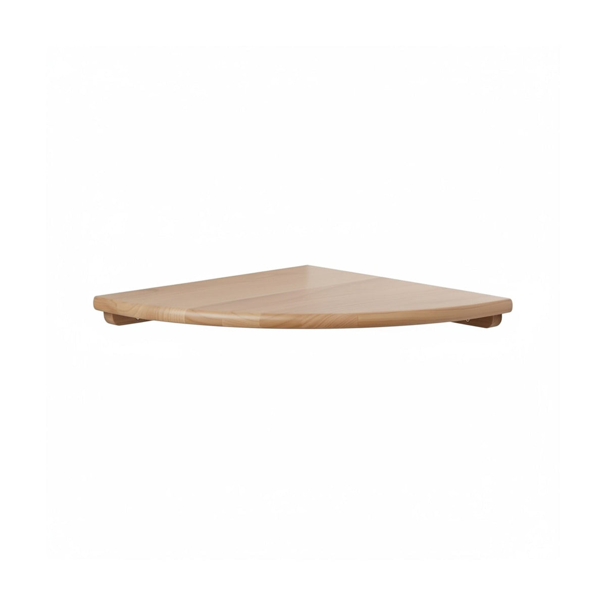Corner Wall Shelf, Walnut, Wall-Mounted Semi-Circle