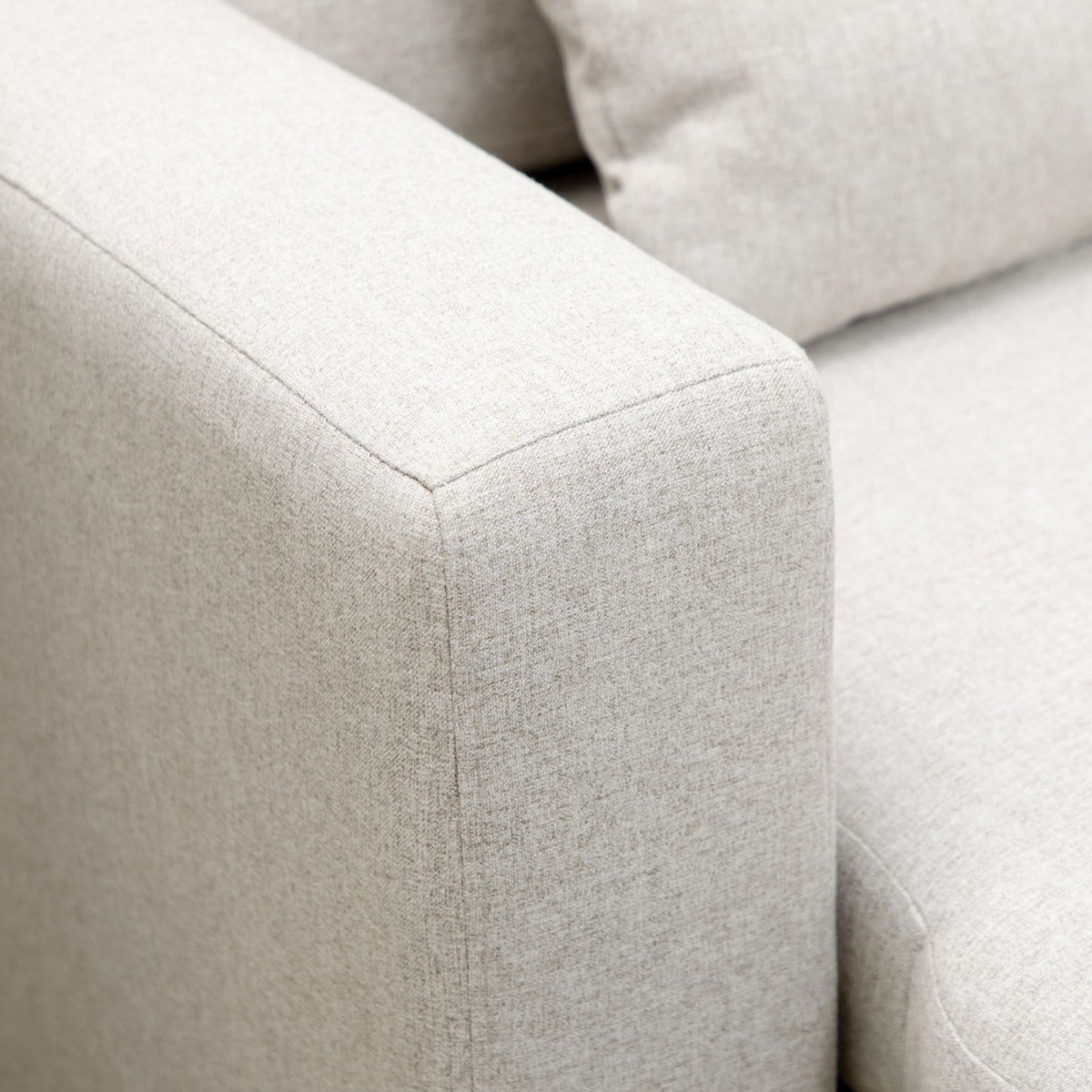 Corner sofa with bed function, corner couch including 2-seater sofa, single bed, L-shape with storage space, 2 cushions cream white