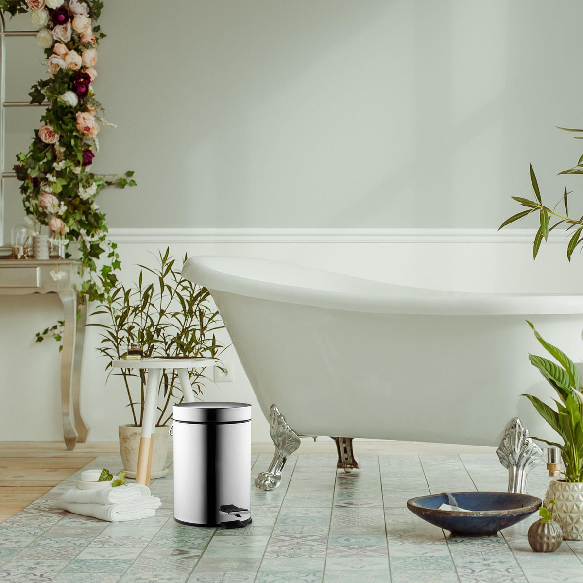 Cosmetic container in stainless steel, 3 l
