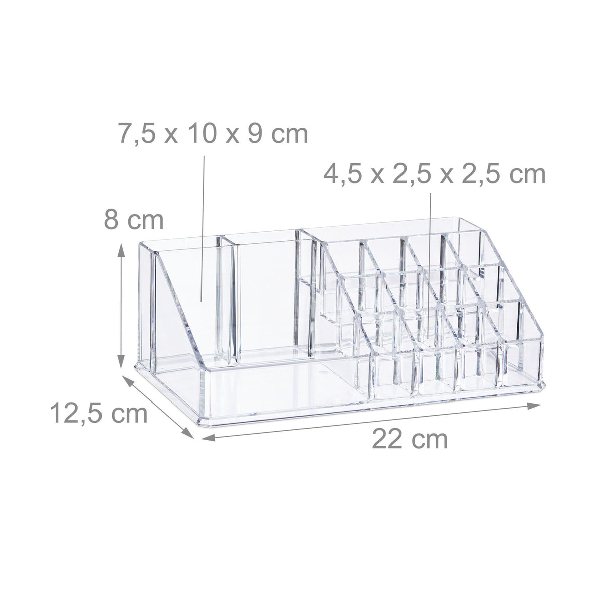 Cosmetic holder in acrylic