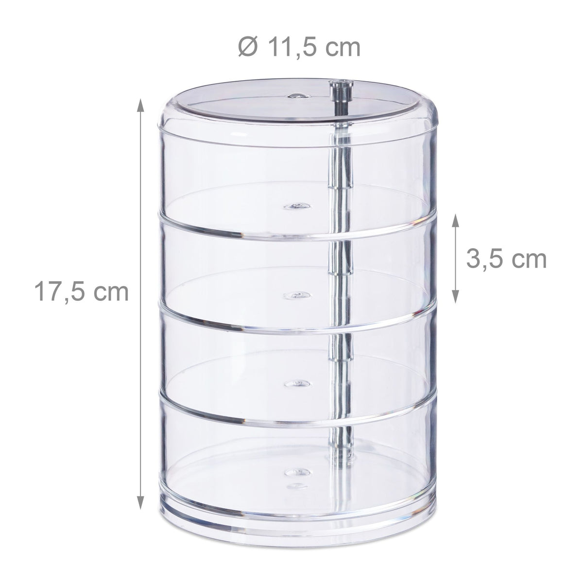 Cosmetic holder with rotating compartment