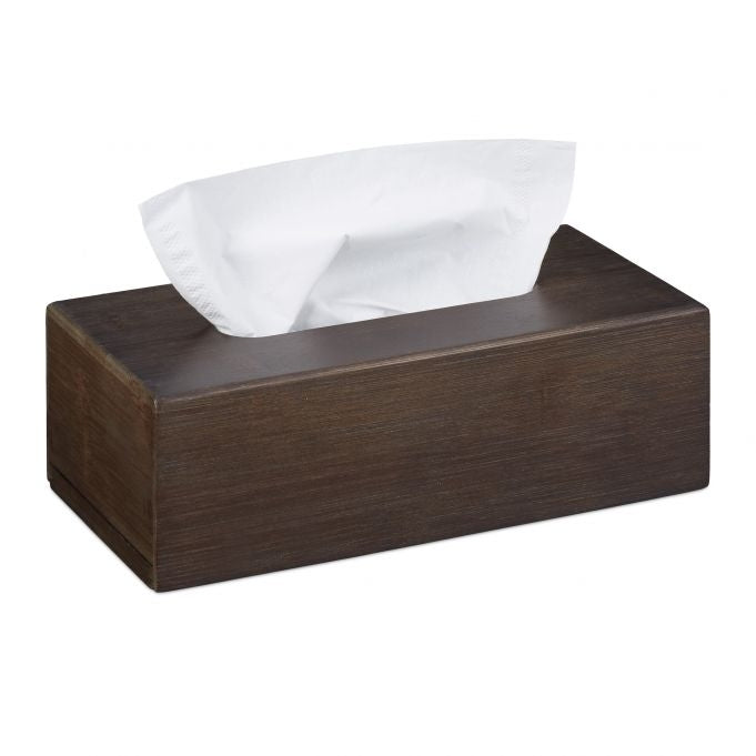 Cosmetic napkin box Bamboo brown