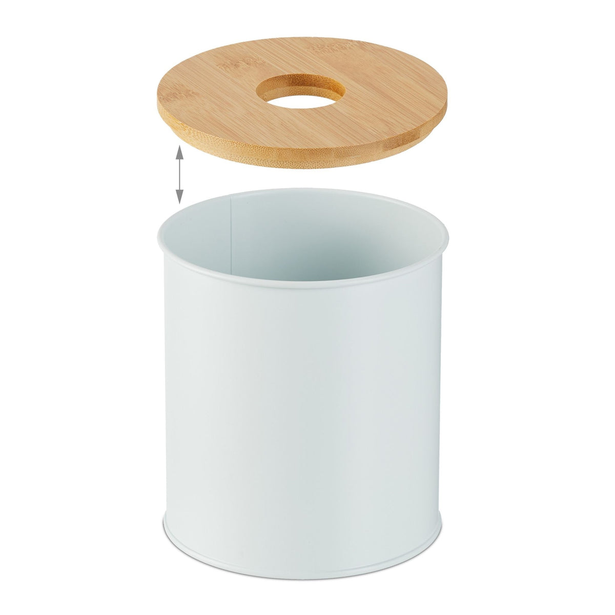 Cosmetics bucket 2 liters with bamboo lid