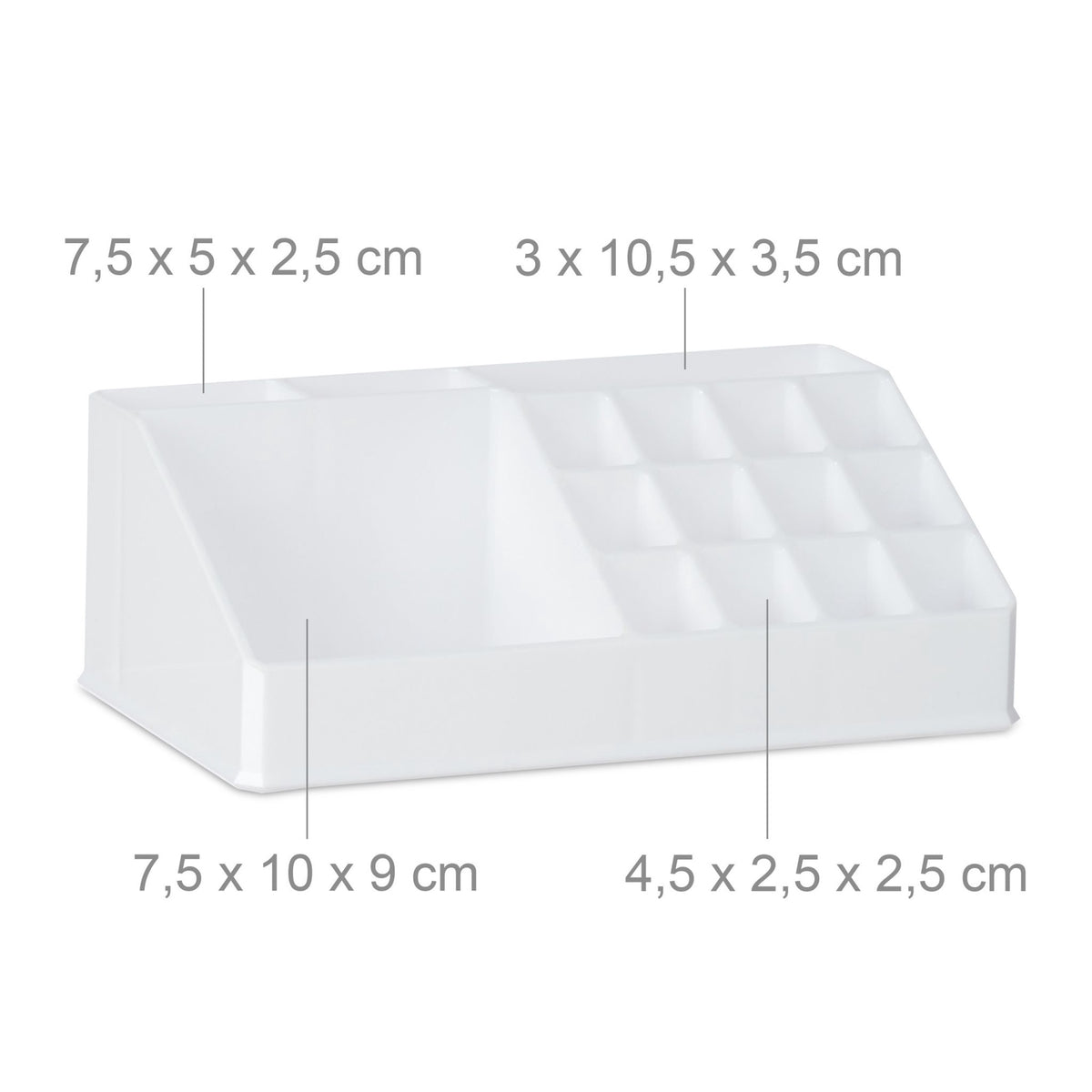 Cosmetics storage with 6 drawers