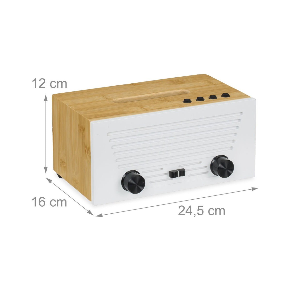 Cosmetic tissue box in radio design
