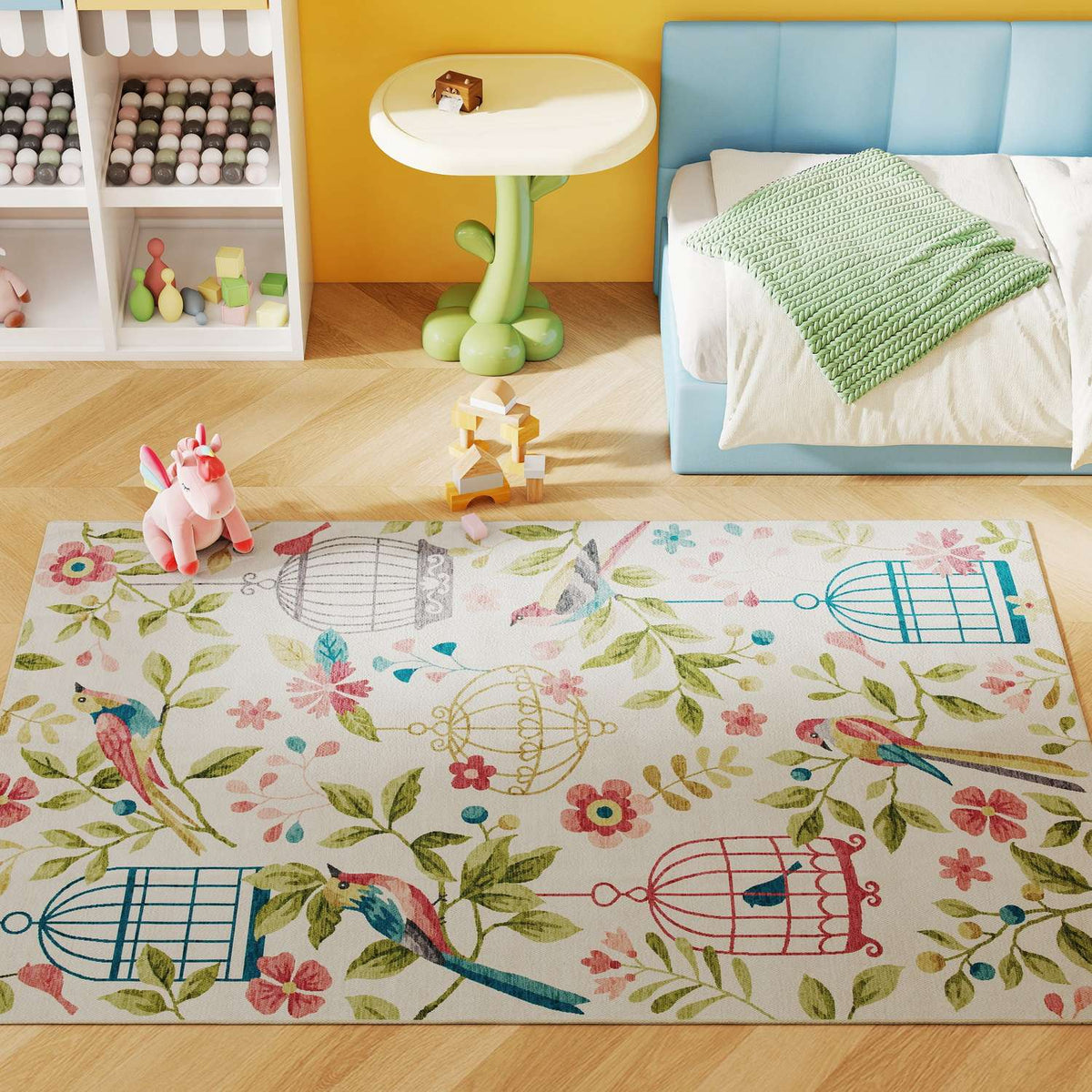 Country Rug, Polyester, Non-Slip, Easy Care, 200x140 cm