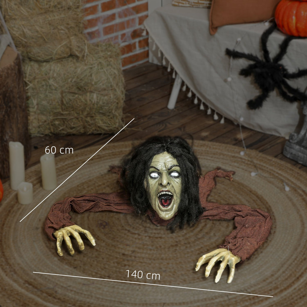 Crawling Zombie Decoration with Lights & Sound