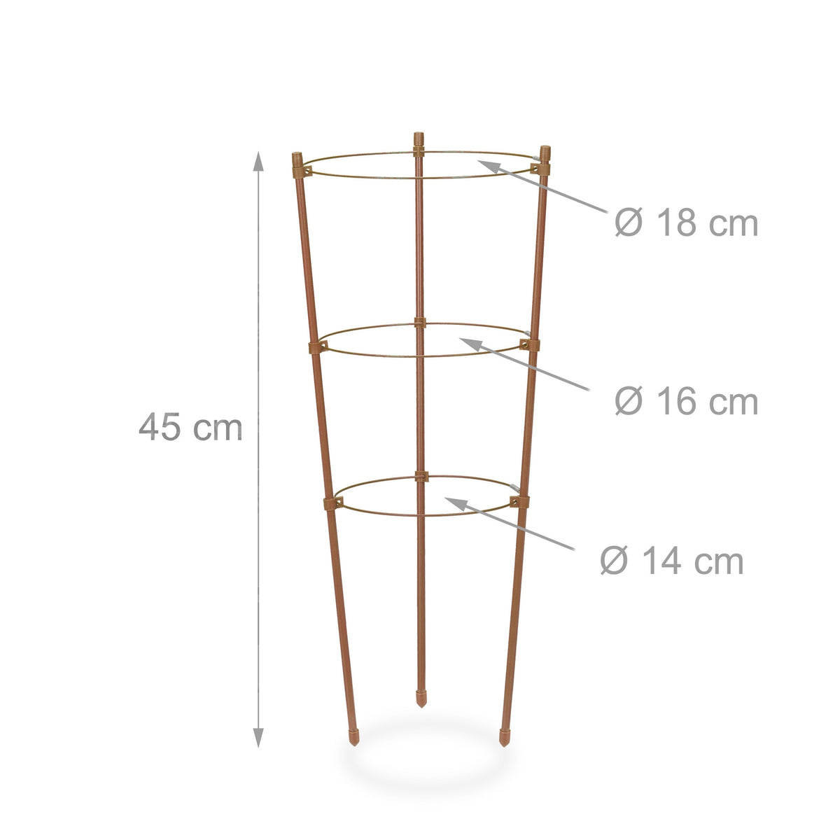 Creeper 45 cm Set of 4 brown