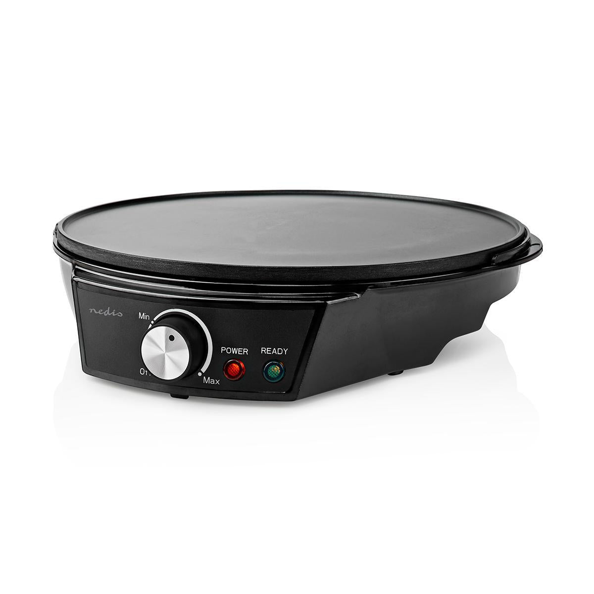 Crepe iron | Diameter: 300 mm | 1200 W | Non-stick coating | Temperature setting | Indicator light | Black | Metal