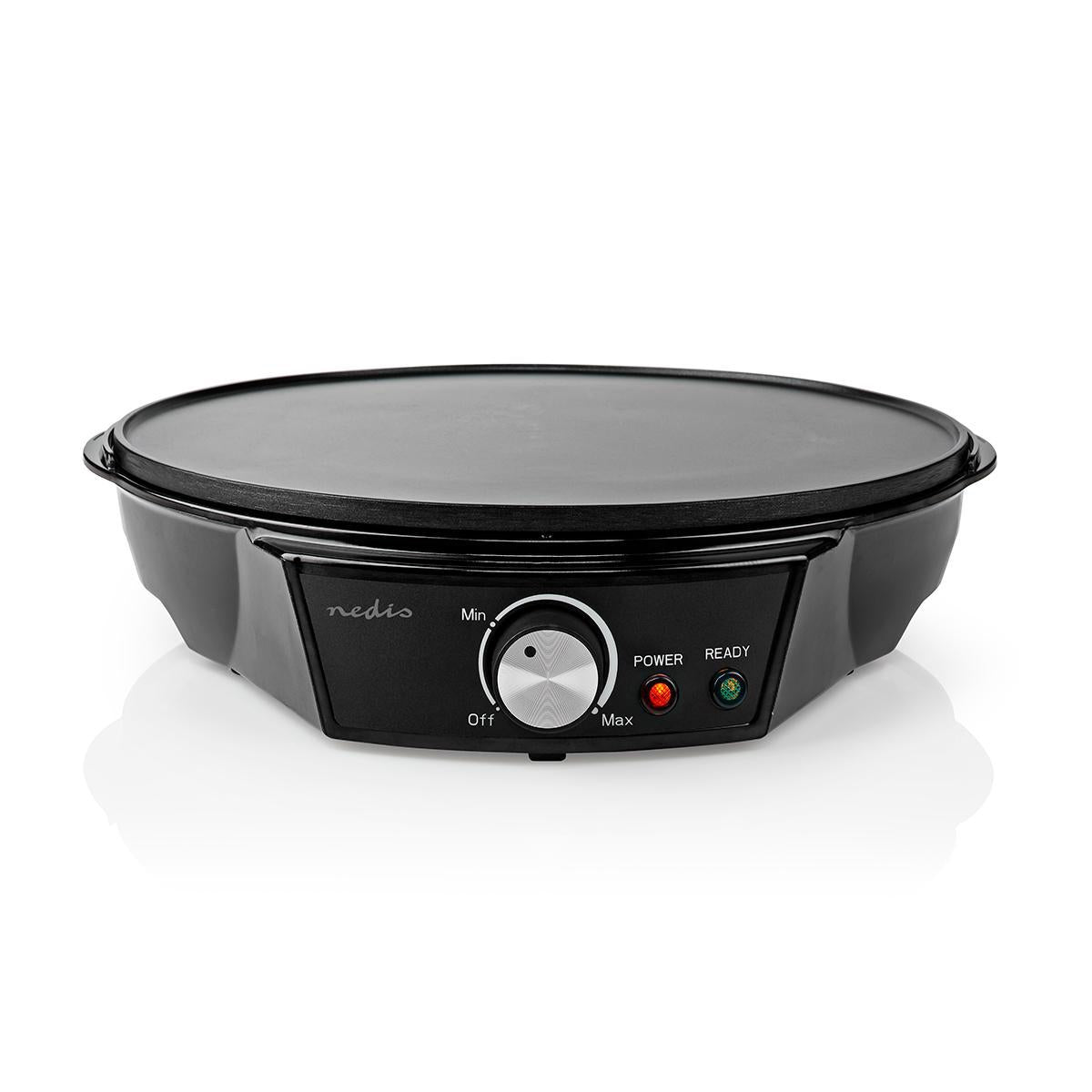 Crepe iron | Diameter: 300 mm | 1200 W | Non-stick coating | Temperature setting | Indicator light | Black | Metal