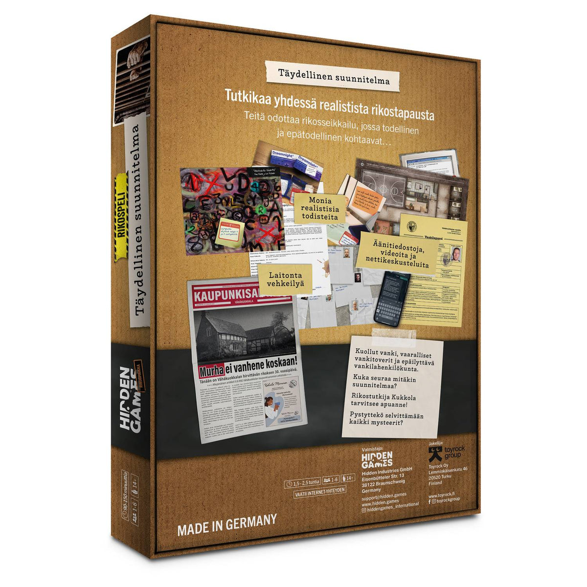 Crime Scene Game: The Perfect Plan, 1-6 Players, 14+