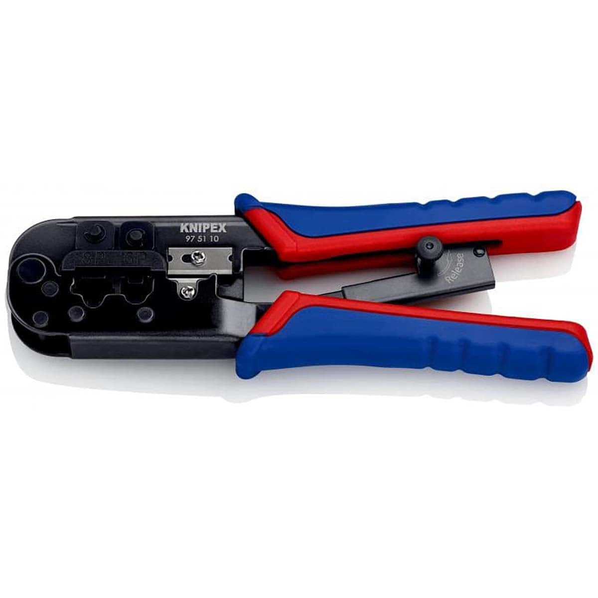 Crimping tool for modular connectors Western plugs RJ11/12 (6-pin) 9.65 mm, RJ45 (8-pin) 11.68 mm