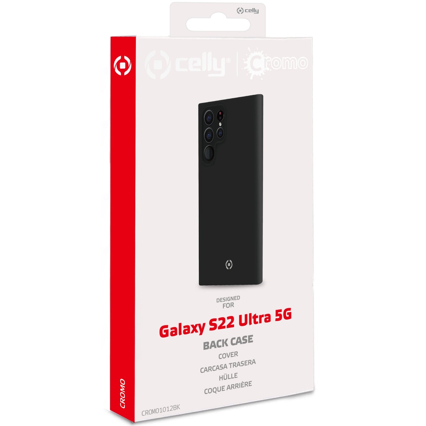 Cromo Soft rubber case Galaxy S22 Ultra Black