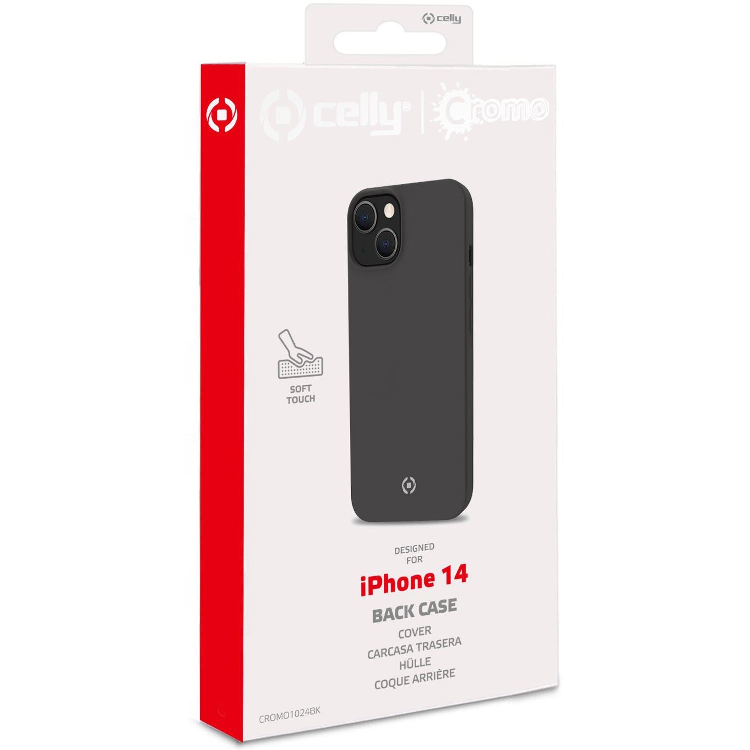 Cromo Soft rubber case iPhone 14 Black