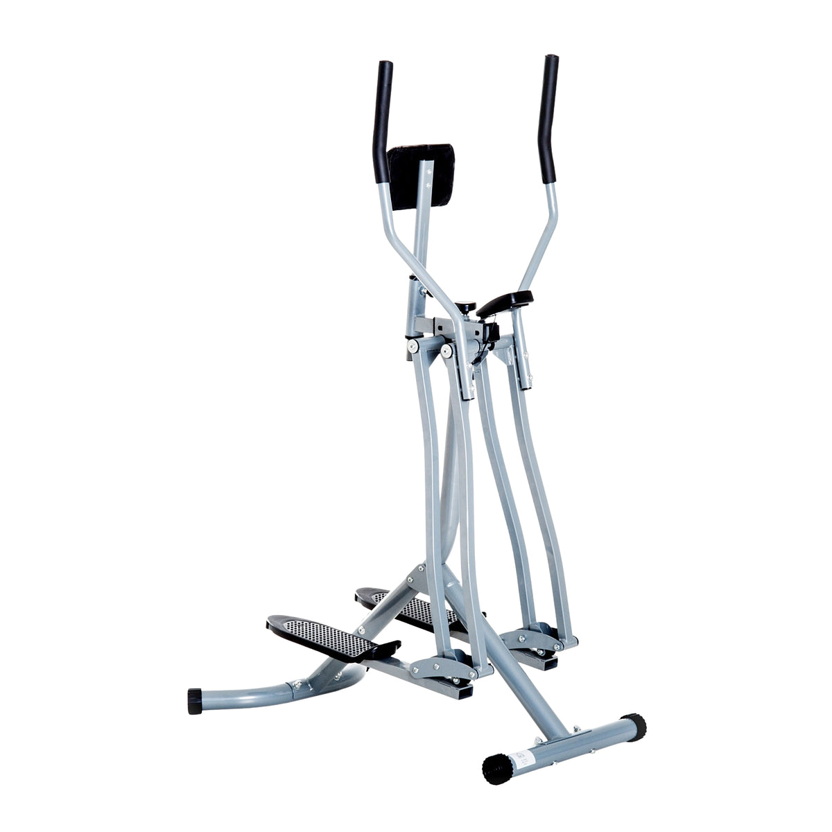 Cross Trainer Elliptical Trainer Ergometer Exercise Bike With Lcd Display, Steel, Silver, 96X60X152Cm