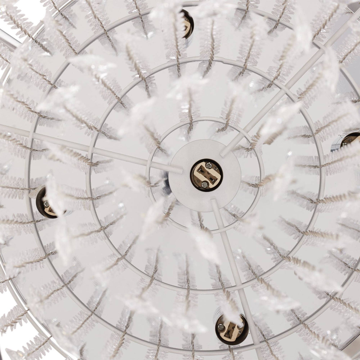 Crystal chandelier with lampshade