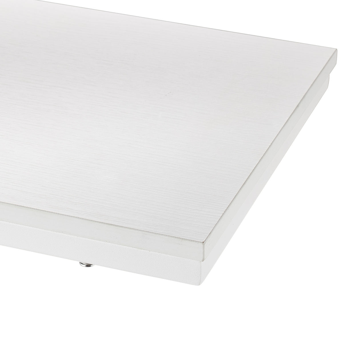 C-shaped side table in white