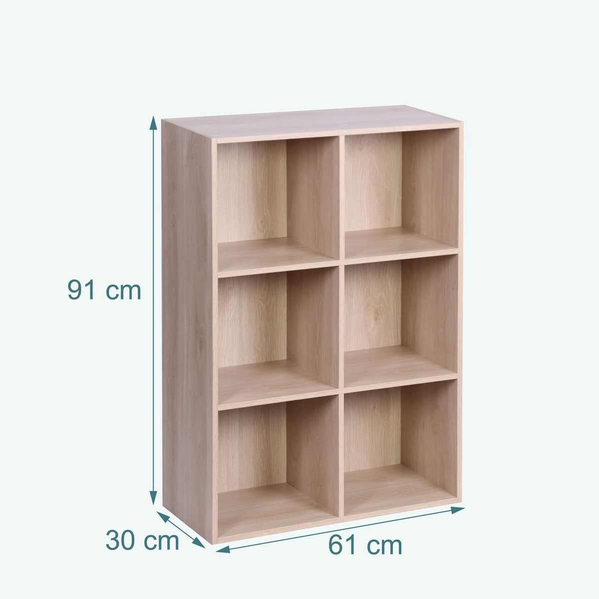 Cube Bookcase with Open Compartments, Freestanding