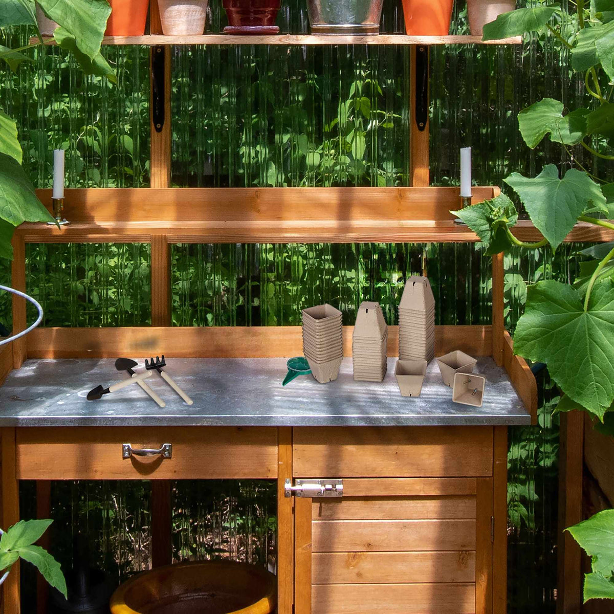 Cultivation pots 120 sets with tools