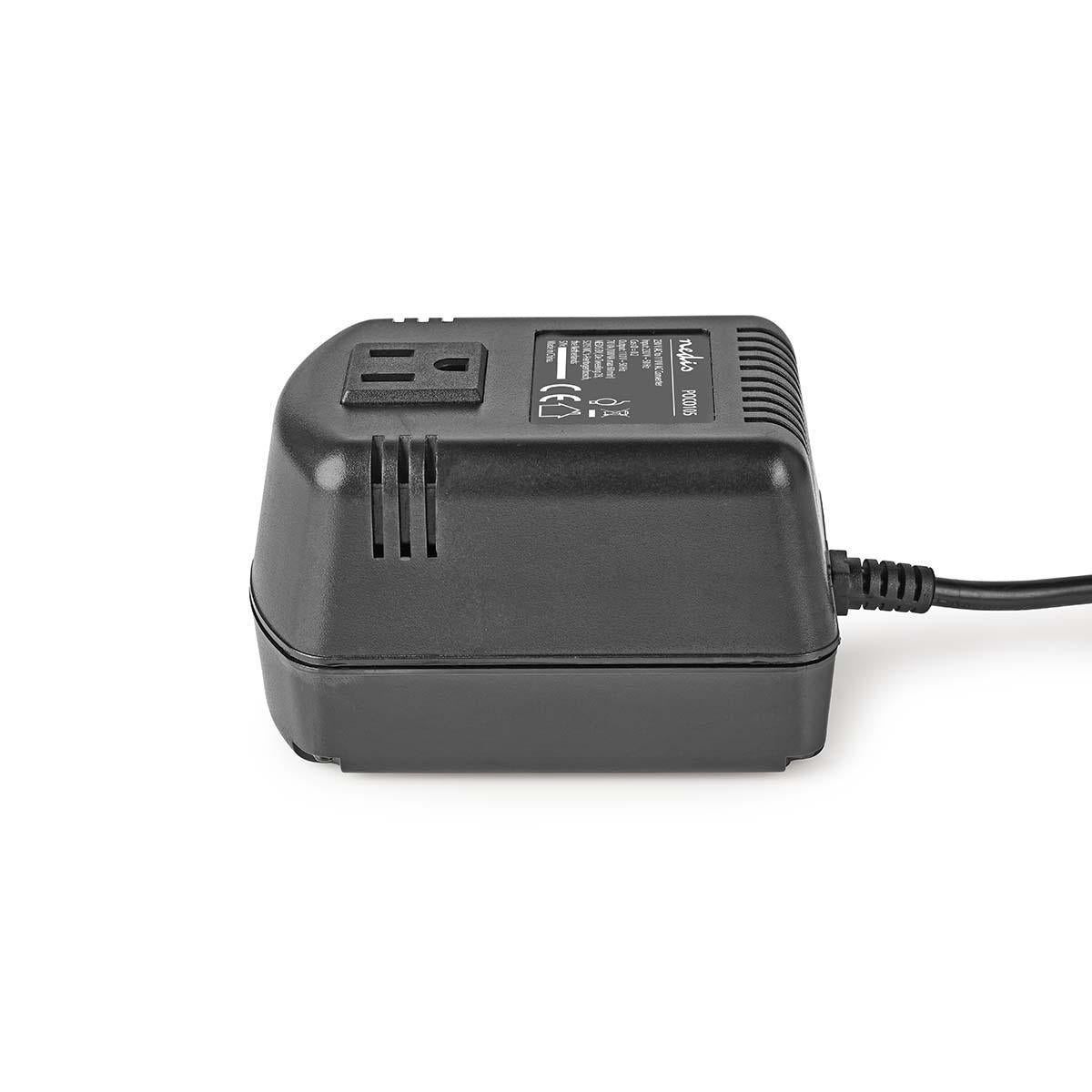 Current converter | Power adapter | 230 V AC 50 Hz | 100 W | Grounded contact | Black