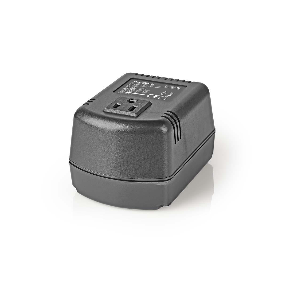 Current converter | Power adapter | 230 V AC 50 Hz | 100 W | Grounded contact | Black
